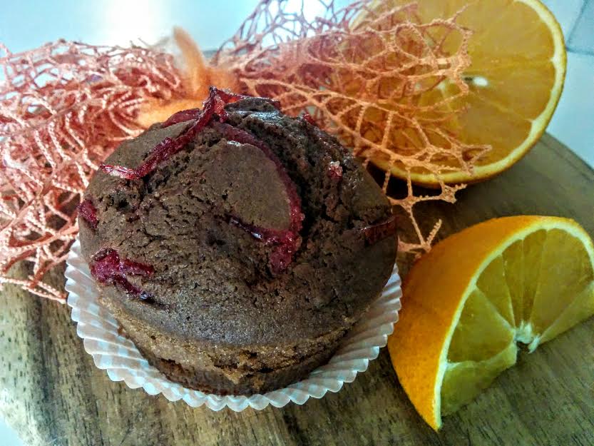 Muffin al cioccolato con scorzette di arancia