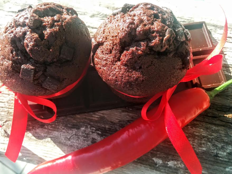 Muffin cioccolato fondente & peperoncino