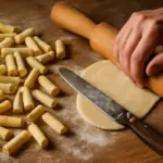 Maccheroni fatti in casa senza trafila: la soluzione per chi ha solo mattarello e coltello