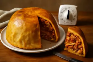 Timpano di pasta tradizionale: il motivo per cui il riposo prima del taglio è fondamentale