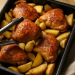 Ricetta delle cosce di pollo al forno con patate: il semplice trucco per una pelle croccante