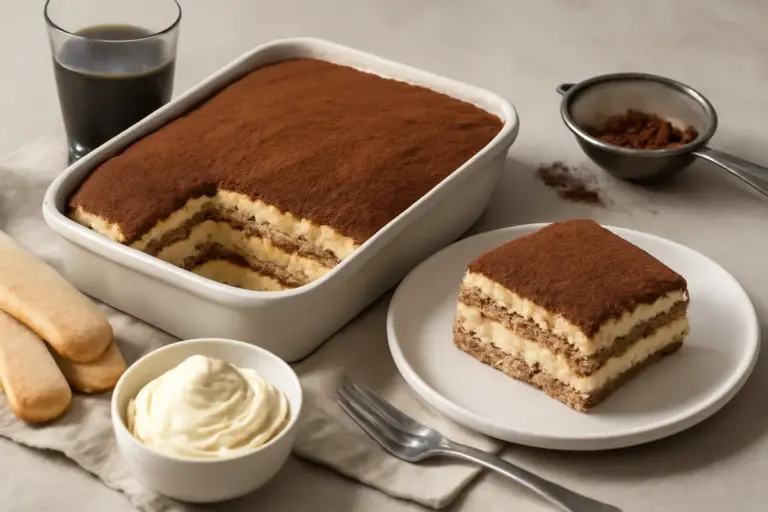 Tiramisù classico senza uova crude: la variante sicura che non perde in cremosità